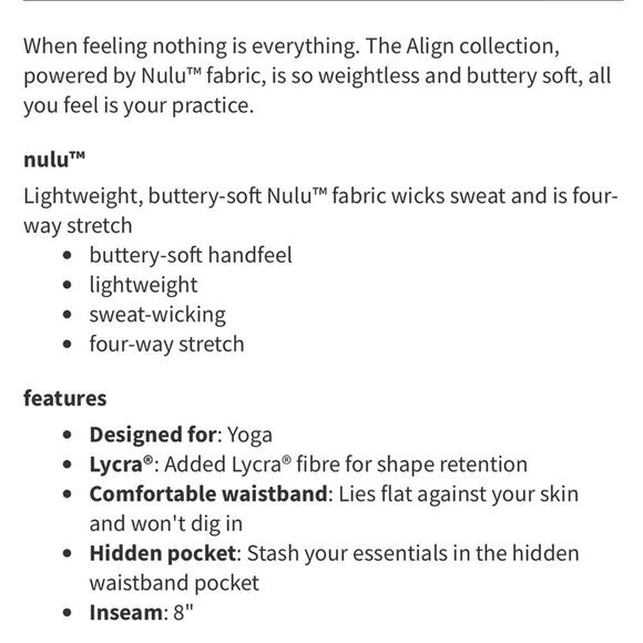 Lululemon high rise align shorts water drop blue 2 - Picture 3 of 8